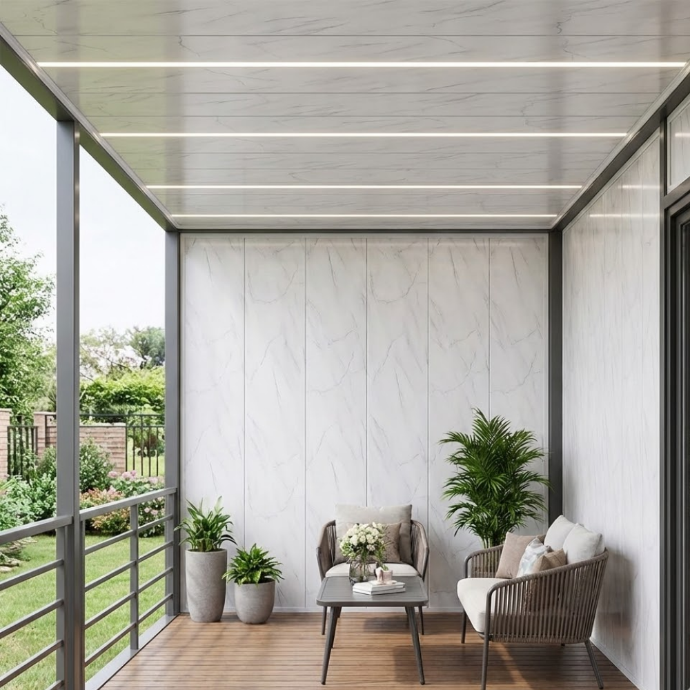 Düz Mermer Tavan Lambiri